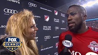 Jozy Altidore reacts after incredible win over Montreal to reach MLS Cup [upl. by Mann687]