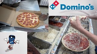 Dominos Pepperoni Pizza HOW ITS MADE [upl. by Ettenil]