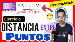 Distancia entre dos puntos  Bien Explicado Geometría Analítica [upl. by Llemrej]