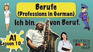 A1 German lesson 10  Berufe  Professions in German [upl. by Syah]