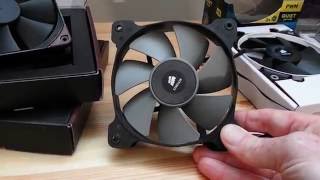 Noctua NFF12 Industrial PPC 2000 RPM vs Corsair SP 120 Quiet 1450 RPM Fans [upl. by Aicilra981]