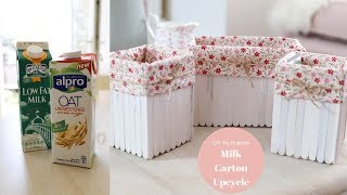 How To Recycle A Milk Carton Into A Basket DIY My Rubbish [upl. by Tarrel832]