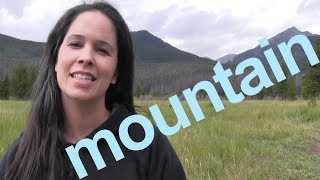 How to Say MOUNTAIN and SENTENCE  American English [upl. by Ahtebat]