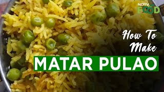 How To Make Matar Pulao  Easy Matar Pulao Recipe Video [upl. by Akemrehs]