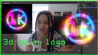 3D SPINNING IRIDESCENT LOGO in Blender Tutorial [upl. by Eiramanad]