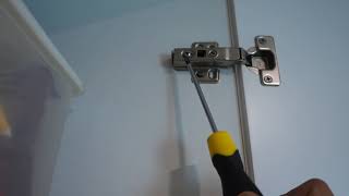 how to adjust cabinet door hinges DIY [upl. by Bobby156]