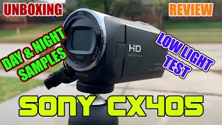 Sony CX405 Camcorder Unboxing and Review [upl. by Sirovaj326]