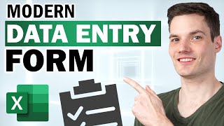 Modern Excel Data Entry Work Form Tutorial [upl. by Ecirtel]