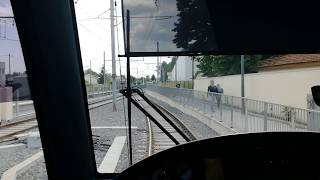 Tram Cab Ride Ligne C du tramway de Bordeaux  Gare de Blanquefort ➡ Lycée VáclavHavel [upl. by Rabjohn]