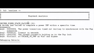 Bugcheck Analysis  What is DRIVERPOWERSTATEFAILURE [upl. by Trofmoc]