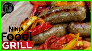 NINJA FOODI GRILL SAUSAGE AND PEPPERS  Ninja Foodi Grill Recipes [upl. by Linoel]