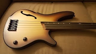 Ibanez SRH500F Electric Acoustic Fretless Bass Review [upl. by Alakam]