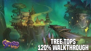 Spyro The Dragon  Tree Tops 100 Walkthrough Gems amp Dragons [upl. by Pratt]