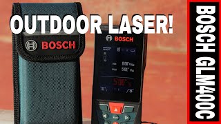 BOSCH 400 OUTDOOR LASER DISTANCE MEASURE REVEIW GLM400C [upl. by Hoban]