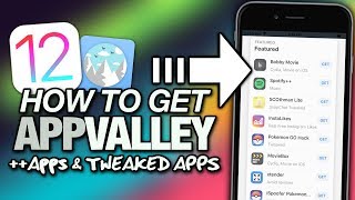 How To Get APPVALLEY On iOS 12 Tweaked Apps  Hacked Apps  Cydia Apps [upl. by Yeliah]