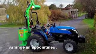 Solis 26 HP Tractor with Frontoni Butterfly 300 Flail Hedge Cutter [upl. by Jewel]