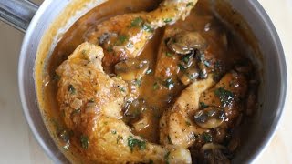 Hunters Chicken Recipe  Chicken Chasseur By the French Cooking Academy [upl. by Euqilegna666]