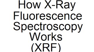 How X Ray Fluorescence Works [upl. by Airda]