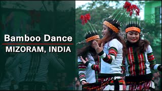 Traditional BAMBOO DANCE of Mizoram  CHERAW [upl. by Mariann858]