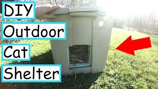 DIY Outdoor Cat Shelter [upl. by Illehs]