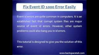 How To Fix Event ID 1000 Error [upl. by Graniah290]