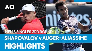 Denis Shapovalov vs Felix AugerAliassime Match Highlights 3R  Australian Open 2021 [upl. by Eveivaneg]