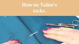 How To Tailors Tacks [upl. by Ardeid]