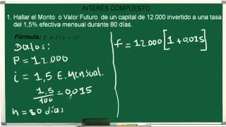 Interés Compuesto Matemática Financiera Ejercicios  Ejercicio 7 [upl. by Ehtylb]