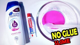 No GLUE  2018 How to make Shampoo and Toothpaste Slime [upl. by Giulio923]