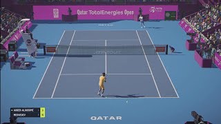 AugerAliassime vs Medvedev QATAR Open ATP 500 [upl. by Fabozzi]