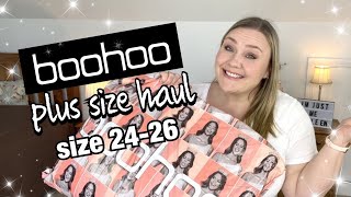 BOOHOO plus size try on HAUL  Plus Size Fashion [upl. by Annoled]