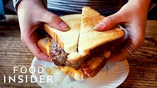 How The World’s First Burger Was Made At Louis’ Lunch  Legendary Eats [upl. by Aihsal]