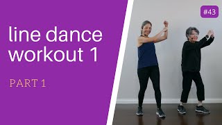 Easy Line Dance Workout 1 Part 1  Seniors Beginners [upl. by Corri371]