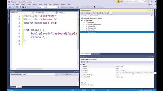 Playing Sound Files in C using Visual Studio [upl. by Ahsiugal91]