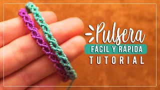 Cómo hacer pulsera de hilo fácil y rápida 1✨ Paso a Paso  DIY Macrame Friendship Bracelet [upl. by Letsyrc]