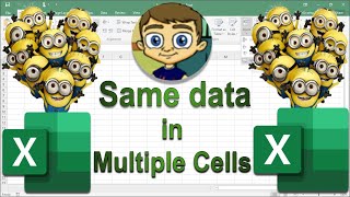 Enter the Same Data in Multiple Excel Cells [upl. by Leeban]