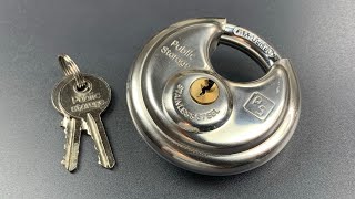 794 Public Storage Disc Padlock Picked [upl. by Wolfgram399]