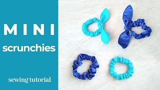 DIY Mini Scrunchies  How to Make Scrunchies  TUTORIAL  FREE pattern [upl. by Yerdna147]