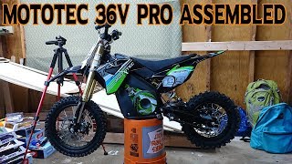 Unboxing MotoTec 36v 1000w Pro Assembled Electric Dirt Bike [upl. by Alf]