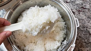 RICE COOKER Method  How I Make Steamed Rice [upl. by Leziar]