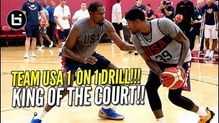 USA BASKETBALL CRAZY 1 ON 1 DRILL Kevin Durant vs Paul George amp More [upl. by Melva]