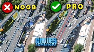 Cities Skylines How To Build A Realistic Highway Exit Ramp [upl. by Ennahoj947]