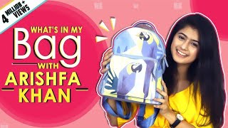 What’s In My Bag With Arishfa Khan  Bag Secrets Revealed  India Forums [upl. by Jeroma]