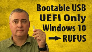 Make UEFI Bootable USB Windows 10 Rufus Method  UEFI Only Boot [upl. by Hindu]