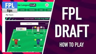 FPL DRAFT HOW TO PLAY  Fantasy Premier League Draft [upl. by Perice]