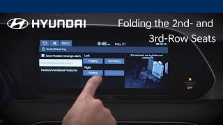 How to Fold the 2nd and 3rdRow Seats  Hyundai [upl. by Reggie240]