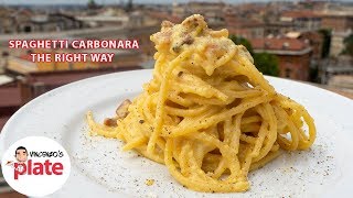 How to Make SPAGHETTI CARBONARA Approved by Romans [upl. by Pulchia]