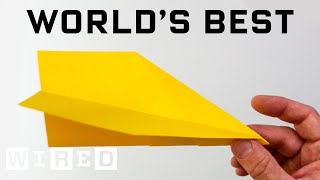 How to Make a WORLD RECORD Paper Airplane That Flies Far  Worlds Best Paper Airplane  WIRED [upl. by Coulson]