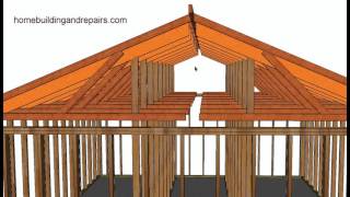 How To Convert Existing Truss Roof Flat Ceiling To Vaulted Ceiling Using Rafters Post and Beam [upl. by Veta885]