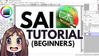 Beginner Paint Tool SAI Tutorial  All my Tips [upl. by Spiros142]